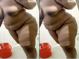 Today Exclusive- Desi BBW Wife Nude Video Record By hubby Part 1