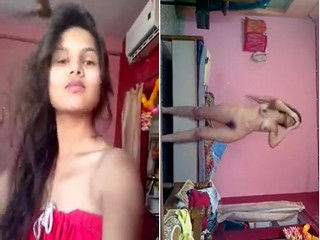 Sexy look Girl Showing Her Nude Buddy To lover