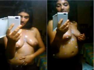 Today Exclusive- Sexy Tamil Girl Record her Nude Selfie Part 2