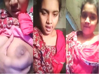 Desi girl Play With Her Boobs part 2