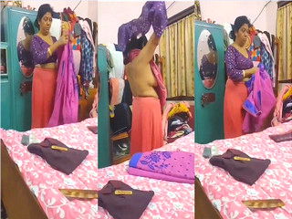 Indian Bhabhi Wearing Cloths